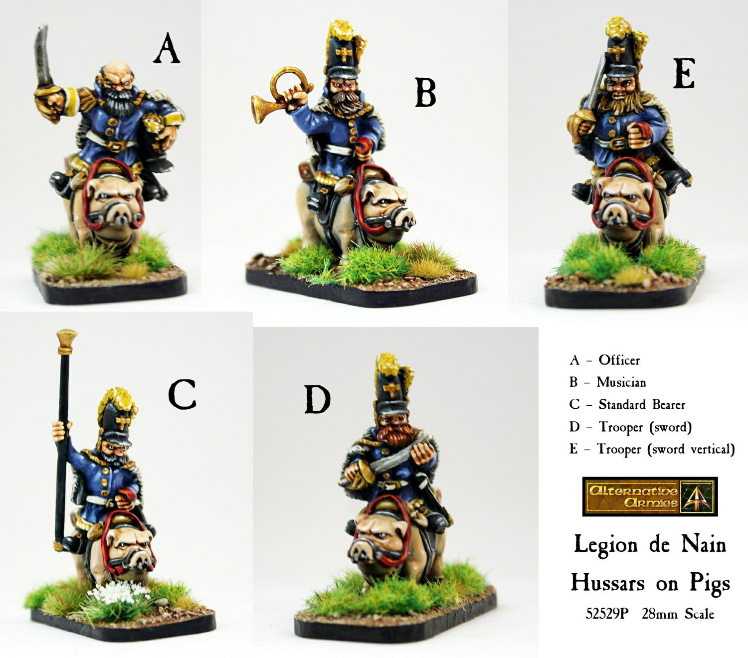 52529P Legion de Nain Hussars on Pigs