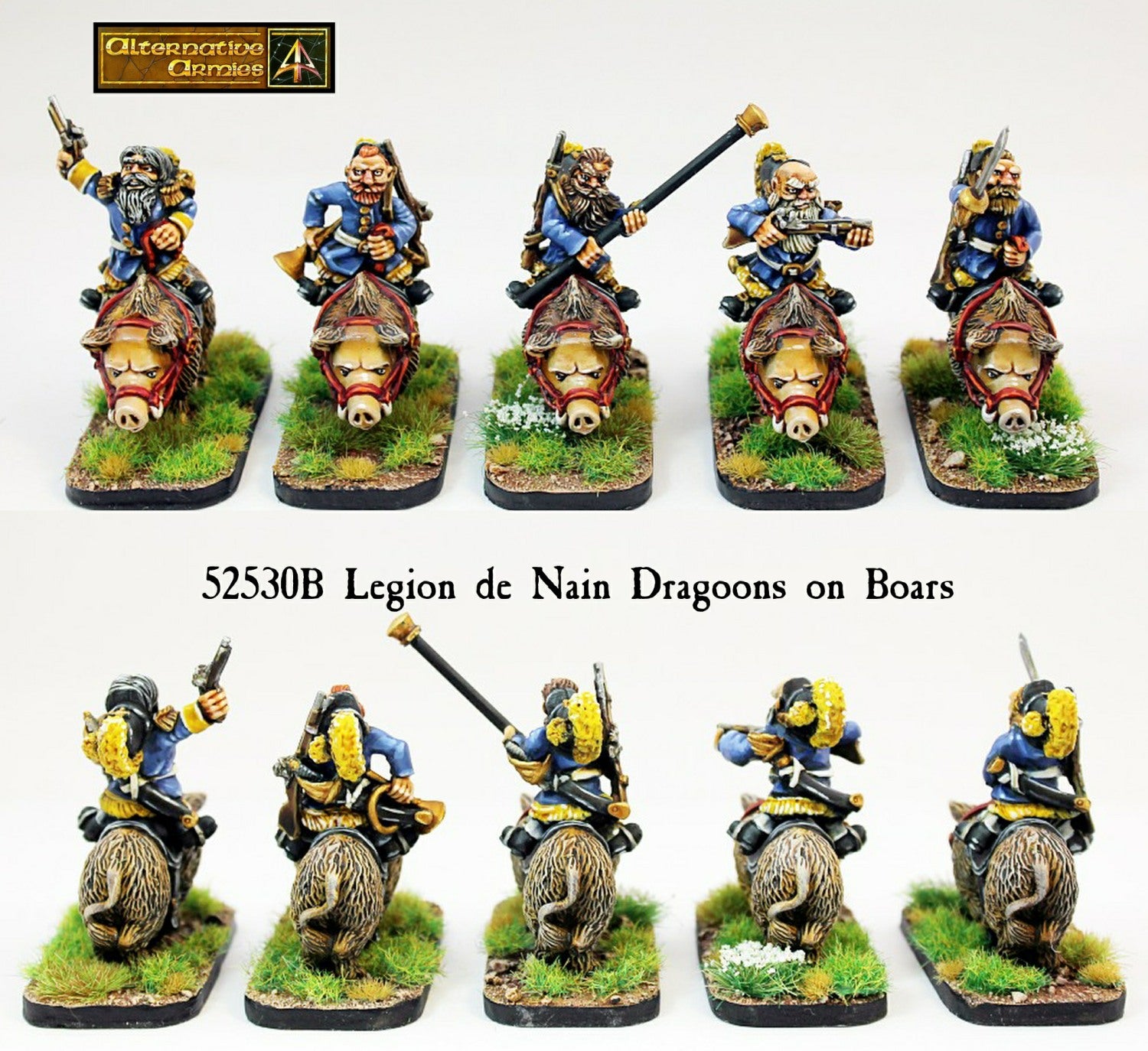 52530B Legion de Nain Dragoons on Boars