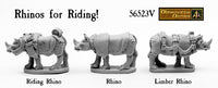 56523V Rhinos - Riding, Plain and Limber