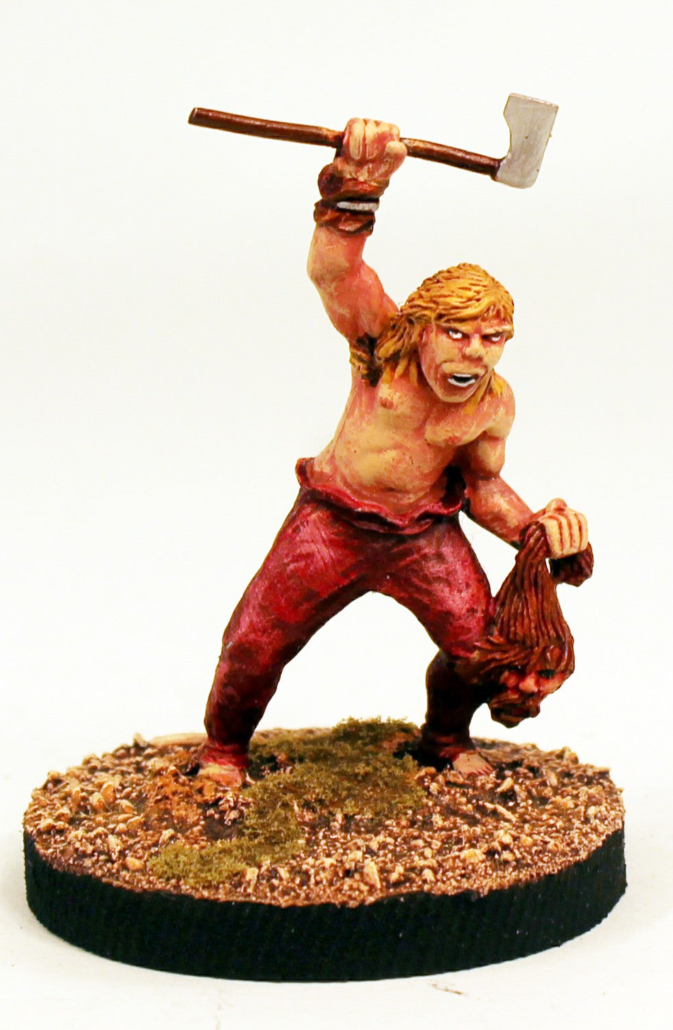 Alpha Miniatures 54mm Scale Germanic Warrior-Axe & Trophy-Pro-Painted