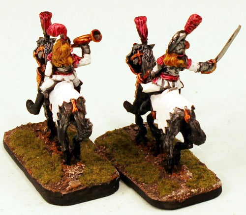 PTD CE8 Garde Cuirassier Command-Pro-Painted 2 Crystal Elf Cuirassiers