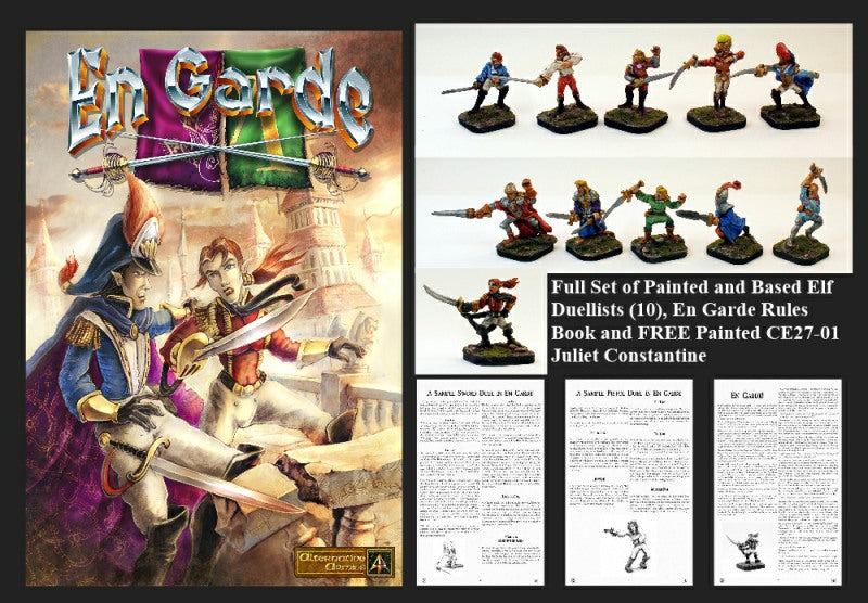 PTD En Garde Set: 10 Mniniatures, En Garde Rules & FREE CE27-01 Juliet Contantine
