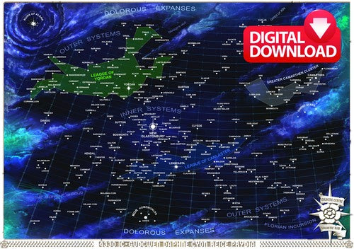 POSTER PRINT - PIA007 Prydian Precinct Starmap - Print or Digital Download