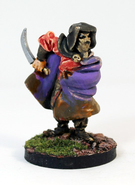 PTDFL19-02: Assassin in robes and hood with curved blade.
