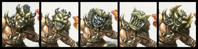 AAB026 Possessed Dwarf Set of Six Heads