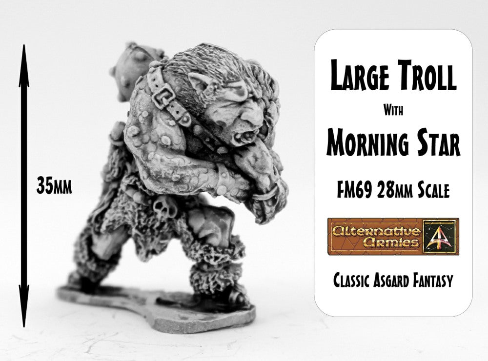 FM69 Large Troll with Morning Star (35mm total height)