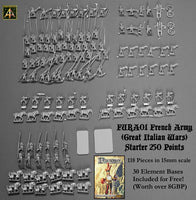 FURA01 French Army of Great Italian Wars (250 Point Starter Army with free bases)