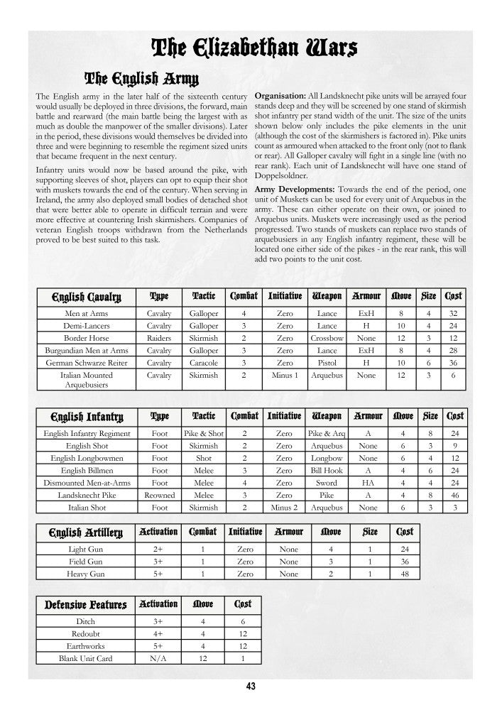 Furioso - Renaissance Wargame Rules