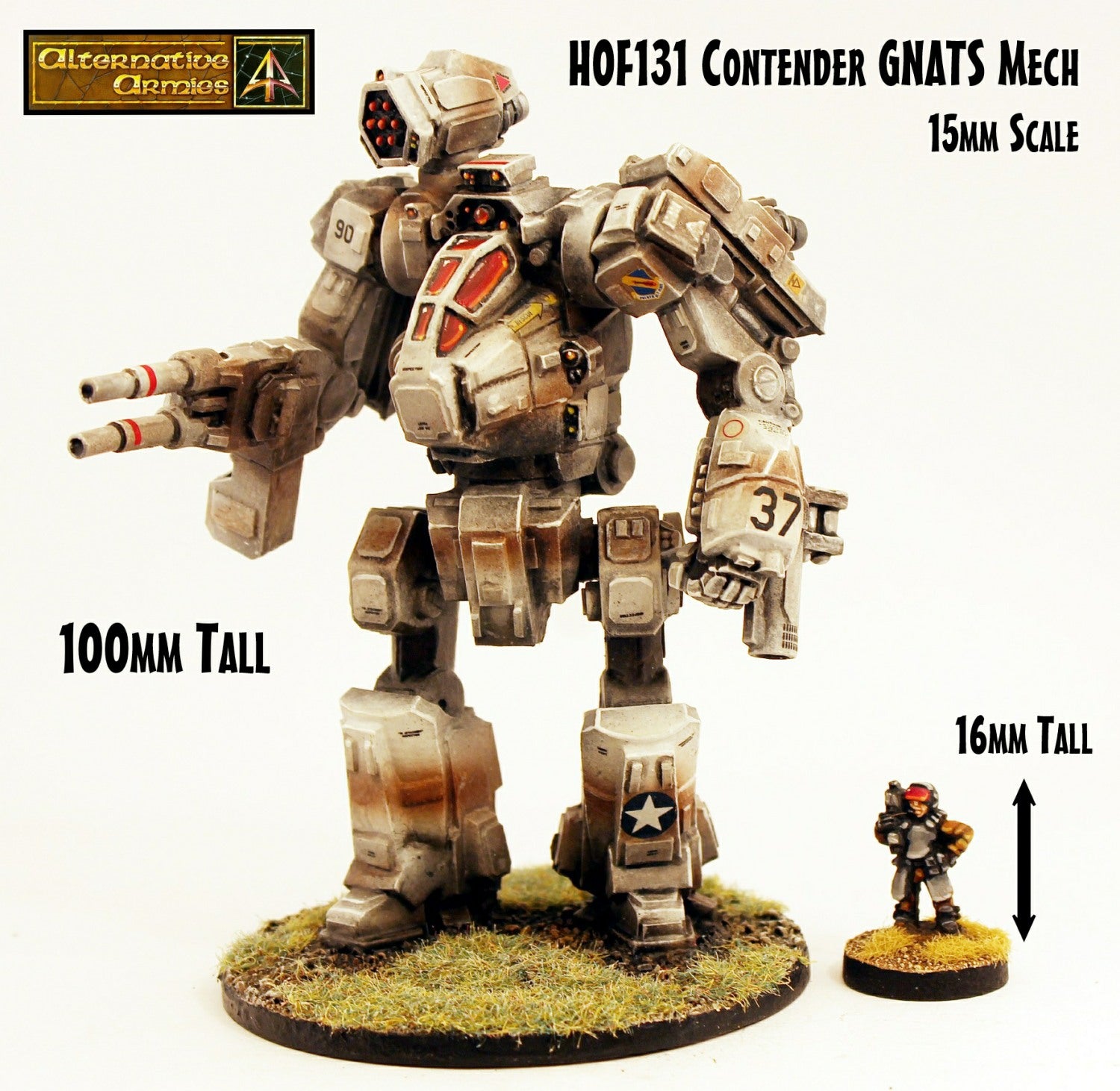 HOF131 Contender GNATS Mech (100mm tall)