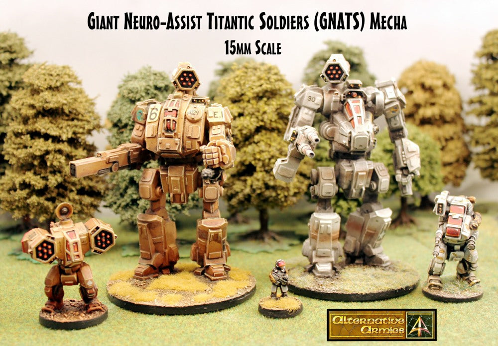 HOF146 Crookback GNATS Mech (95mm tall)