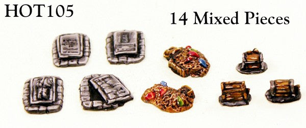HOT105 Dungeon Gear 15mm Fantasy Scenics