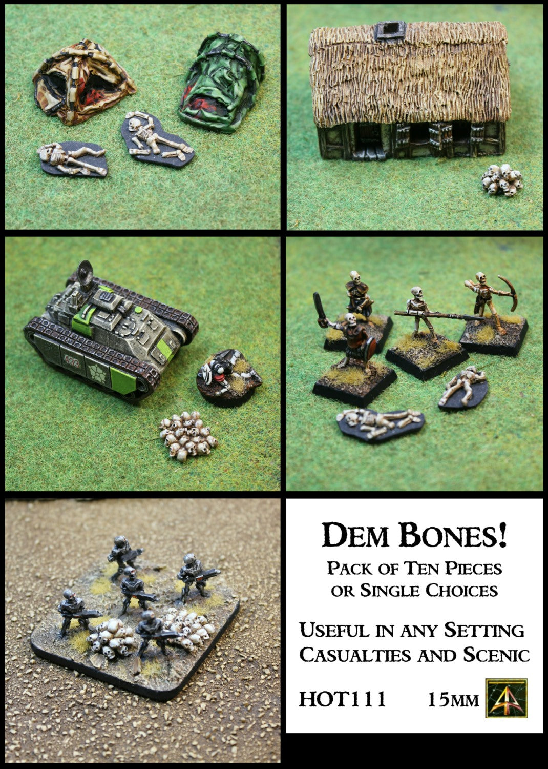 HOT111 Dem Bones 15mm Fantasy Scenics (Save 20% on the Pack)