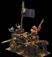 HOT25 Orc Chariot with Wolves