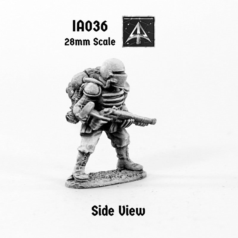 IA036 Muster Private standing with Moth Rifle