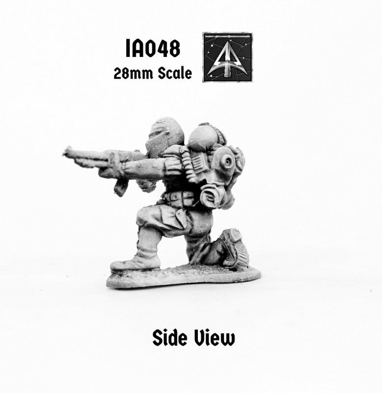 IA048 Muster Private kneeling with Moth Rifle