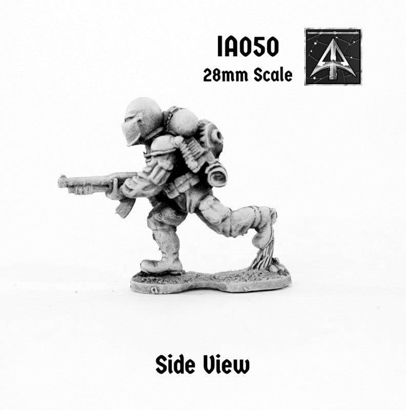 IA050 Muster Private sprinting with Moth Rifle