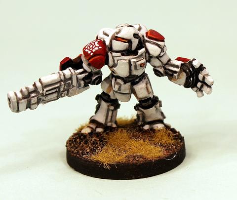 IAF030 Duxis Battlesuit - Five ranged weapon options included
