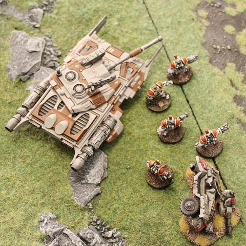 IAF103B Taranis Repulsar MBT Command Turret (Super Heavy) - Free Pack of Drones included