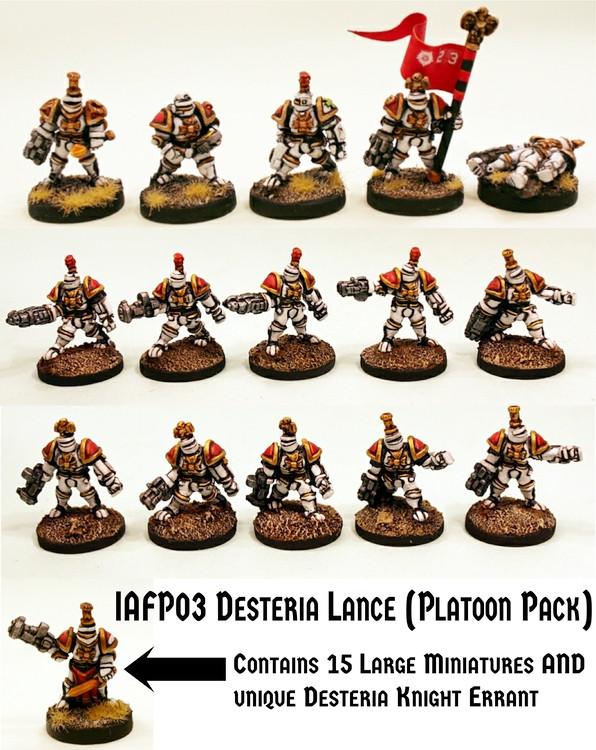 IAFP03 Desteria Lance (Platoon Pack) - Includes free extra unique miniature!