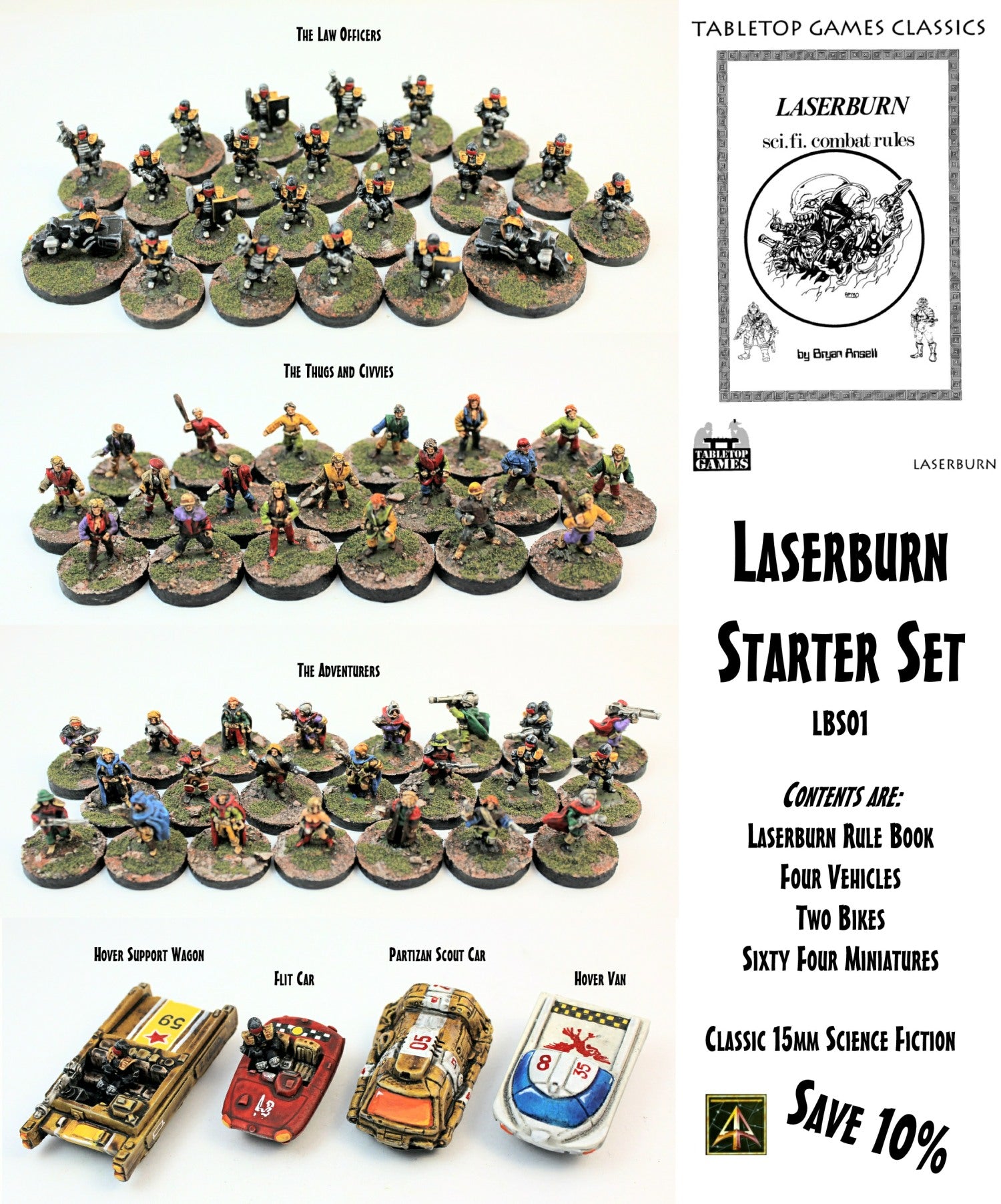 LBS01 Laserburn Starter Set - Save 10% (Unpainted or Painted and Based choices)