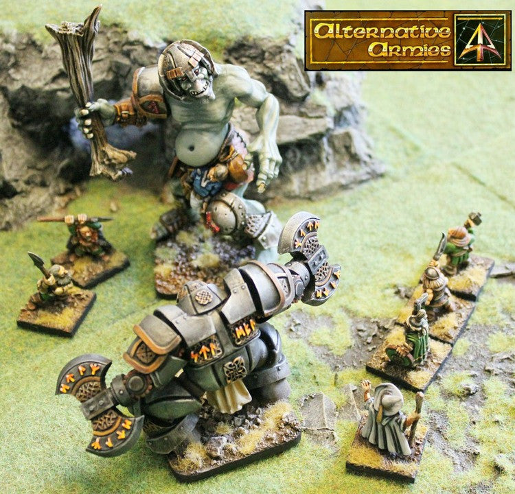 OH31 Durzum Dwarf Killer - Giant Troll (100mm tall) with free Orc Warrior!