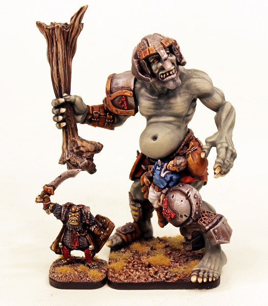 OH31 Durzum Dwarf Killer - Giant Troll (100mm tall) with free Orc Warrior!