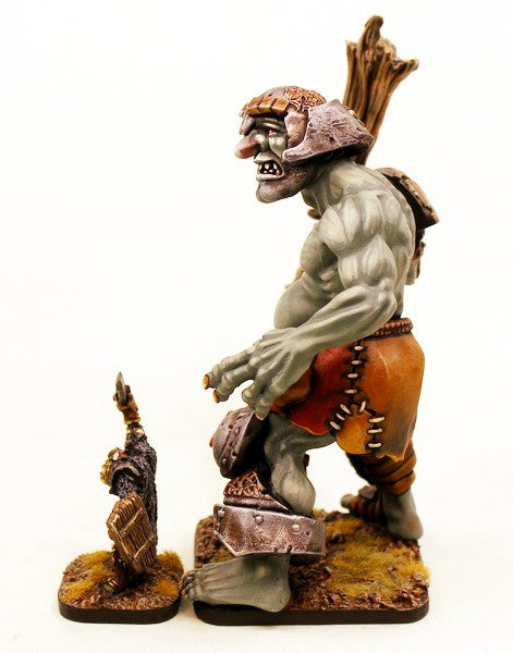 OH31 Durzum Dwarf Killer - Giant Troll (100mm tall) with free Orc Warrior!