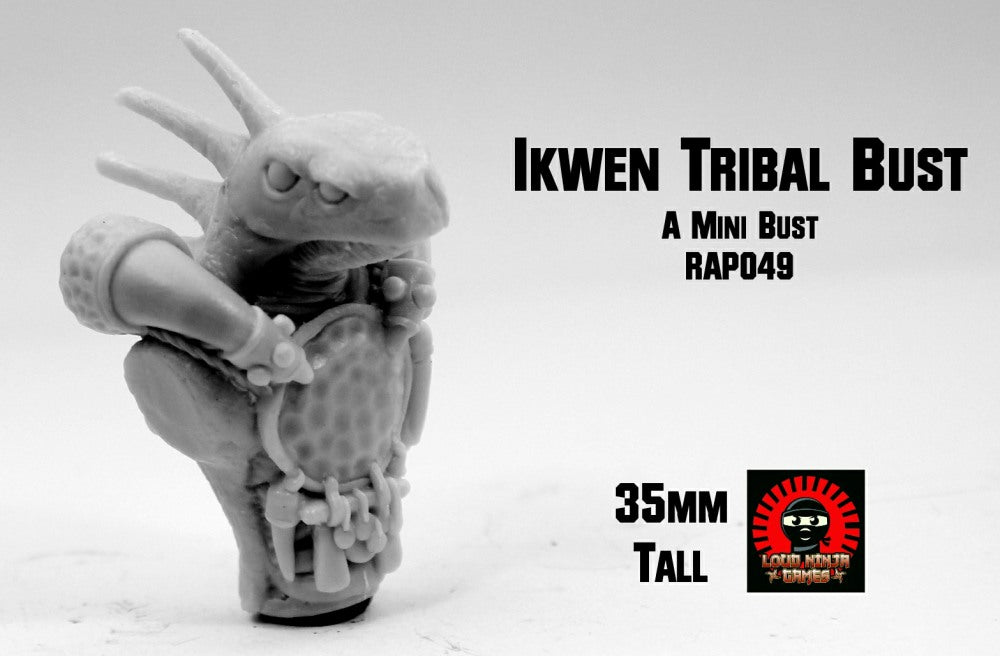 RAP049 Ikwen Tribal Warrior Mini Bust