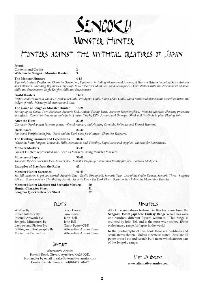 Sengoku Monster Hunter Wargame Rules - Digital Paid Download