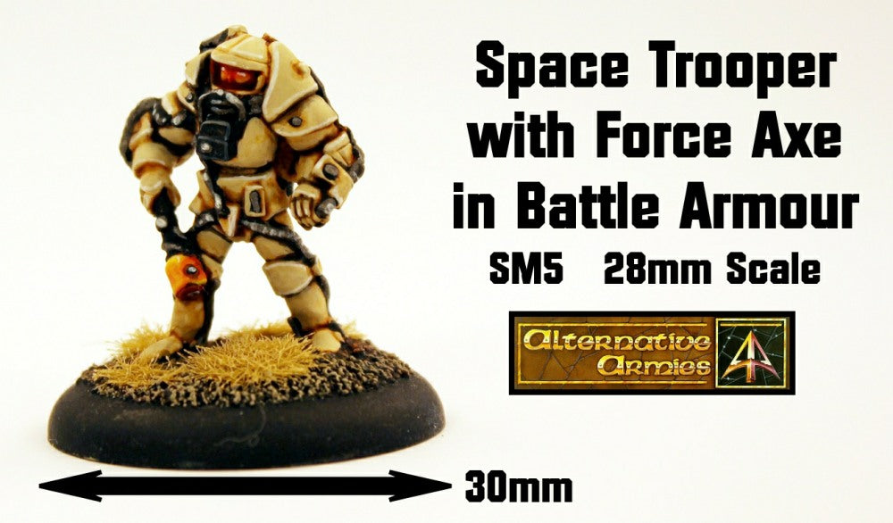 SM5 Space Trooper with Force Axe in Battle Armour