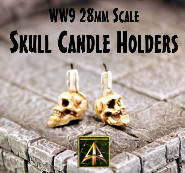 WW9 Skull Candle Holders (Set of Two)
