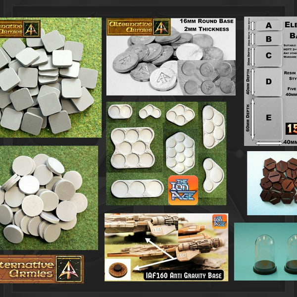 6 Bases Rondes 50 Mm Pour Figurines De Wargaming – Plastique Noir 4 Mm D'épaisseur – Surface Lisse Prête à Peindre