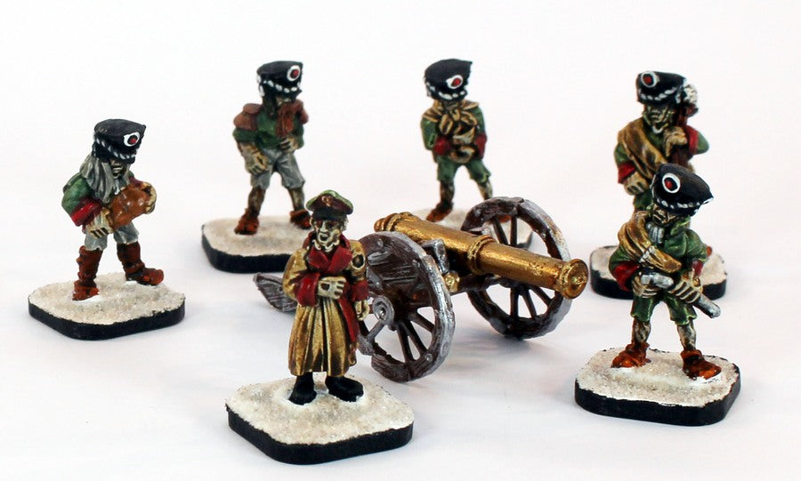 PTD 55501 7th Corpseov Line Artillery: Pro Painted Undead Gun & Crew