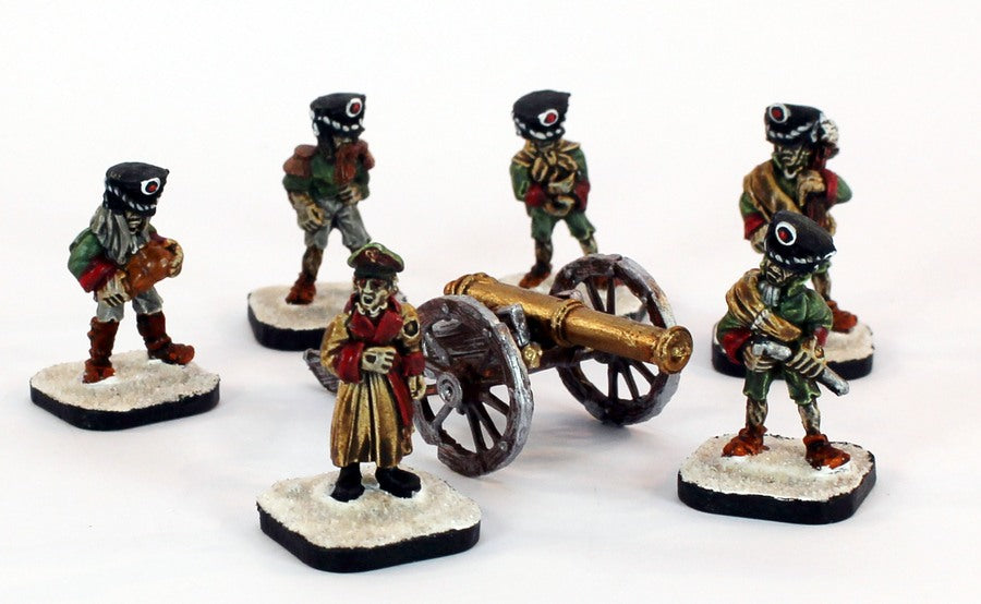 PTD 55501 7th Corpseov Line Artillery: Pro Painted Undead Gun & Crew
