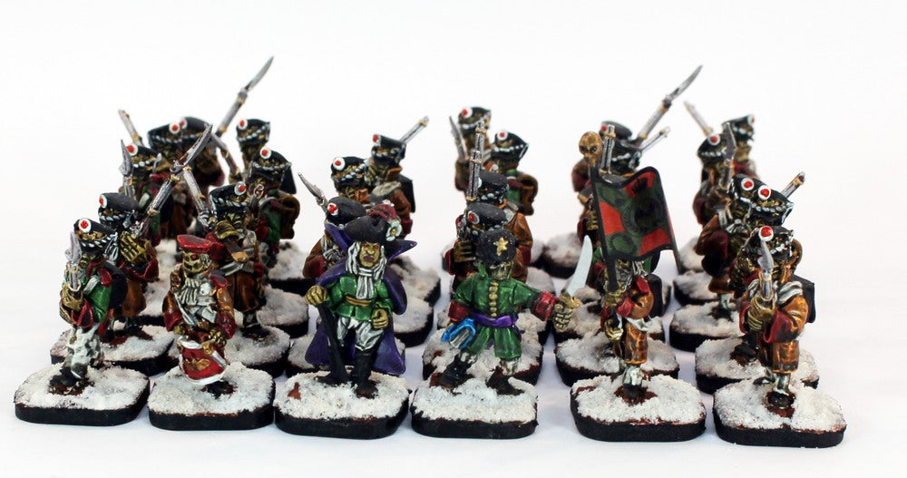 PTD 55508-U Zombie Line Infantry (28): Pro Painted Undead Unit (2nd Choice)
