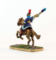 PTDFL20-02: Mounted Sorcerer Lord with rearing Horse and separate staff.