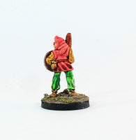 PTD FL16-01: Peasant in hood with Wooden Club and Shield
