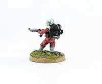 PTD IA049 Muster Private leaning back with Moth Rifle - Red