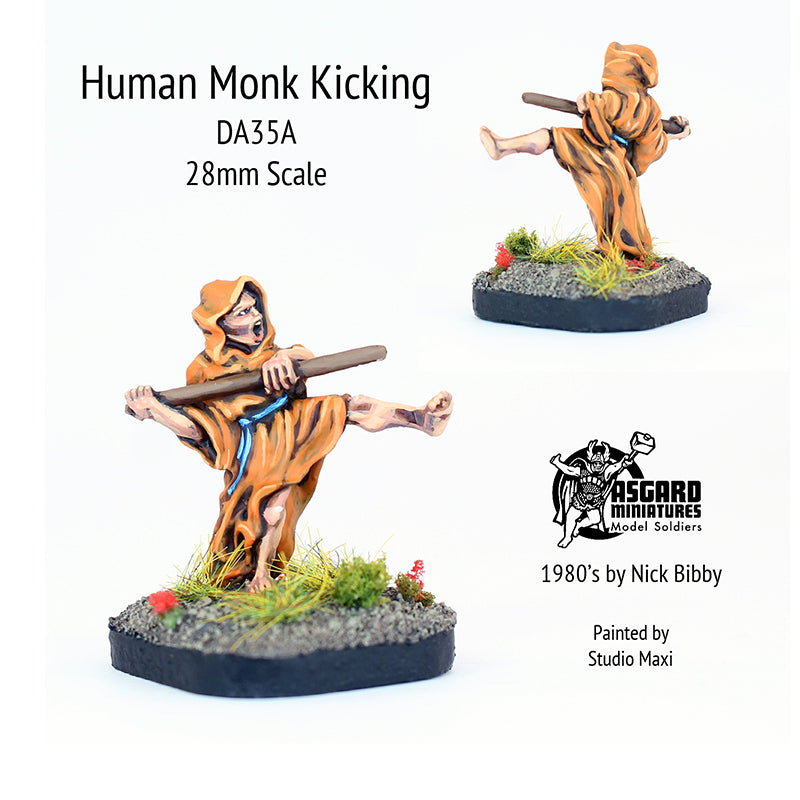 DA35a Human Monk Kicking