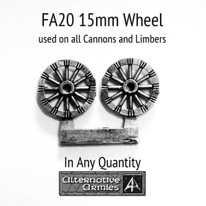 FA20 15mm Scale Wheel (Used on all Brickdust Limbers and Cannons)