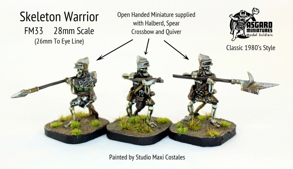 FM33 Skeleton Warrior (comes with Crossbow plus quiver, Spear, Pike)