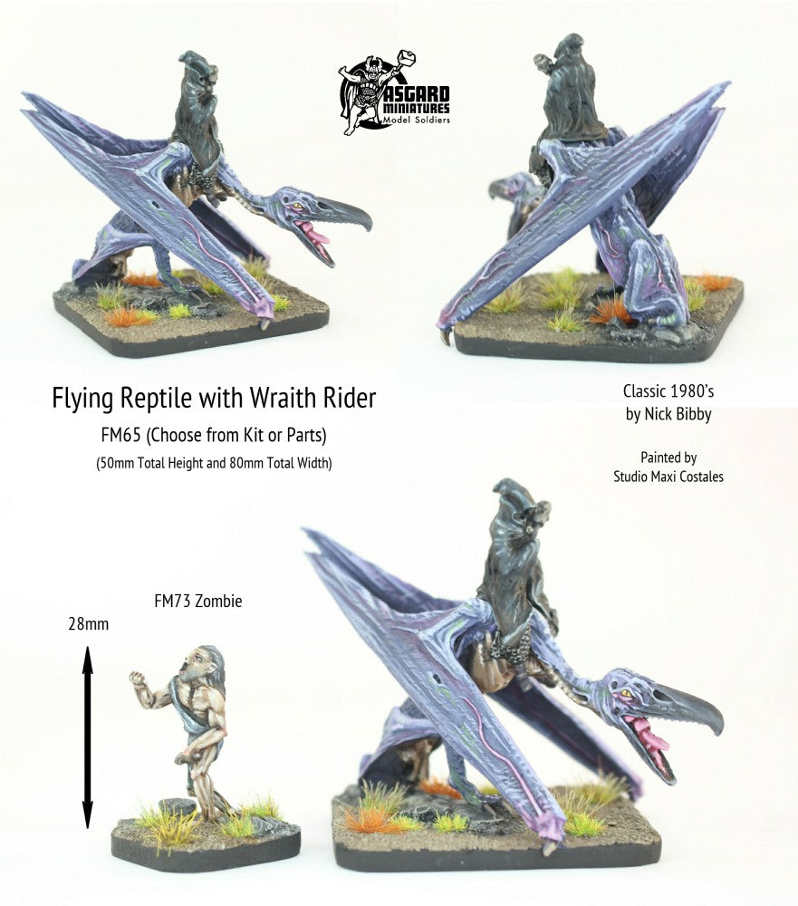 FM65 Flying Reptile with Wraith Rider (Kit or Parts) 80mm total length