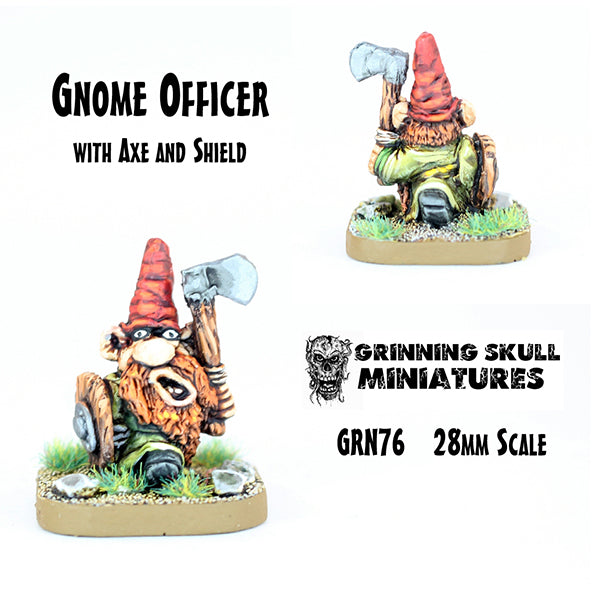 GRN76 Gnome Officer with axe and shield
