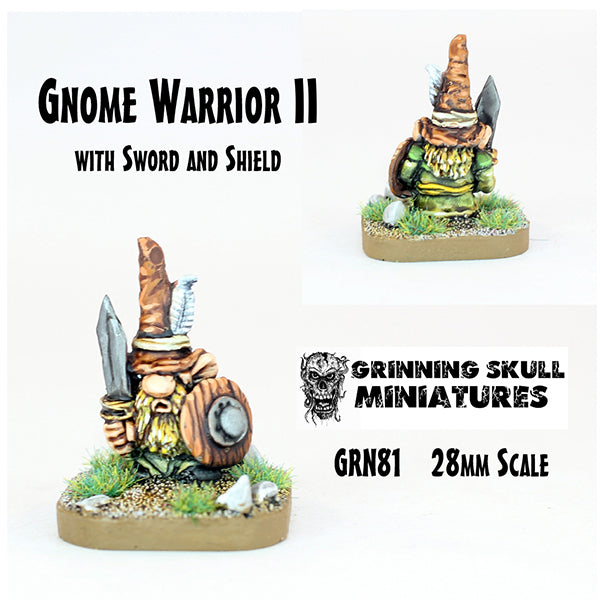 GRN81 Gnome Warrior II (Sword and Shield)
