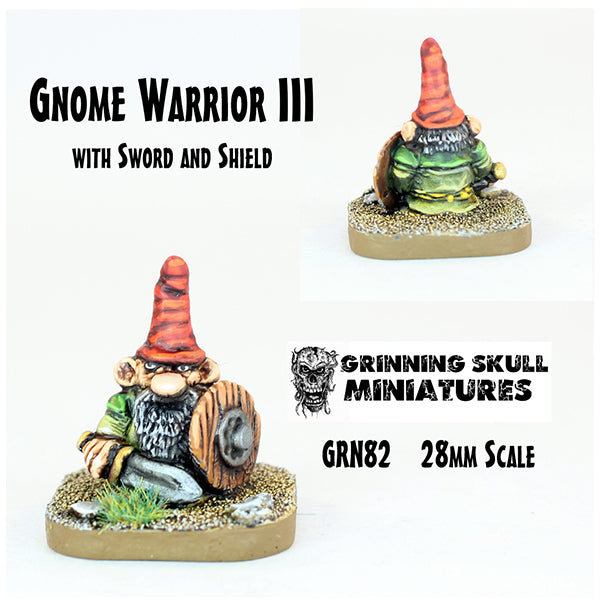 GRN82 Gnome Warrior III (Sword and Shield)