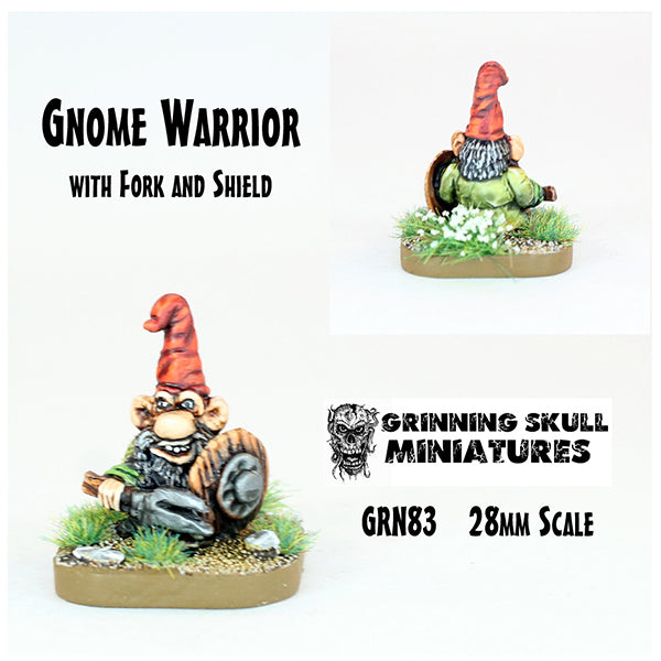 GRN83 Gnome Warrior with Fork (Metal)