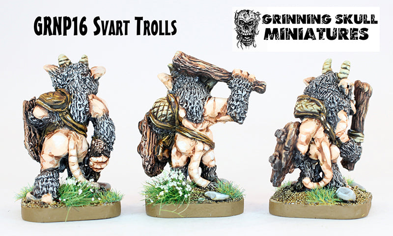 GRNP16 Svart Trolls (Value Pack with Saving) (3 Large Metal Miniatures)