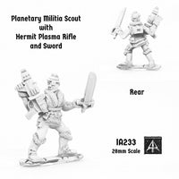 IA233 Planetary Militia Scout with Hermit Plasma Rifle