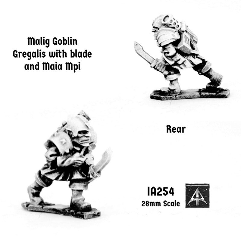 IA254 Malig Goblin with Maia Mpi on back and blade in hand