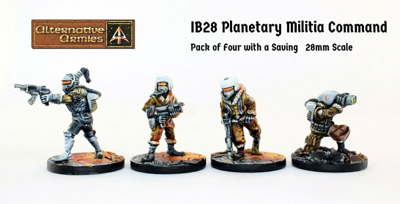 IB28 Planetary Militia Command (Four Miniatures with Saving)